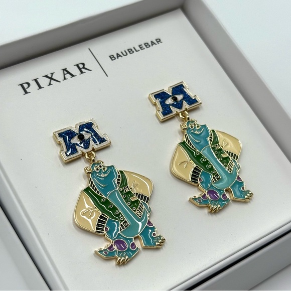 NIB PIXAR X Baublebar Sully Monsters Inc. University Dangling Earrings - Picture 1 of 9
